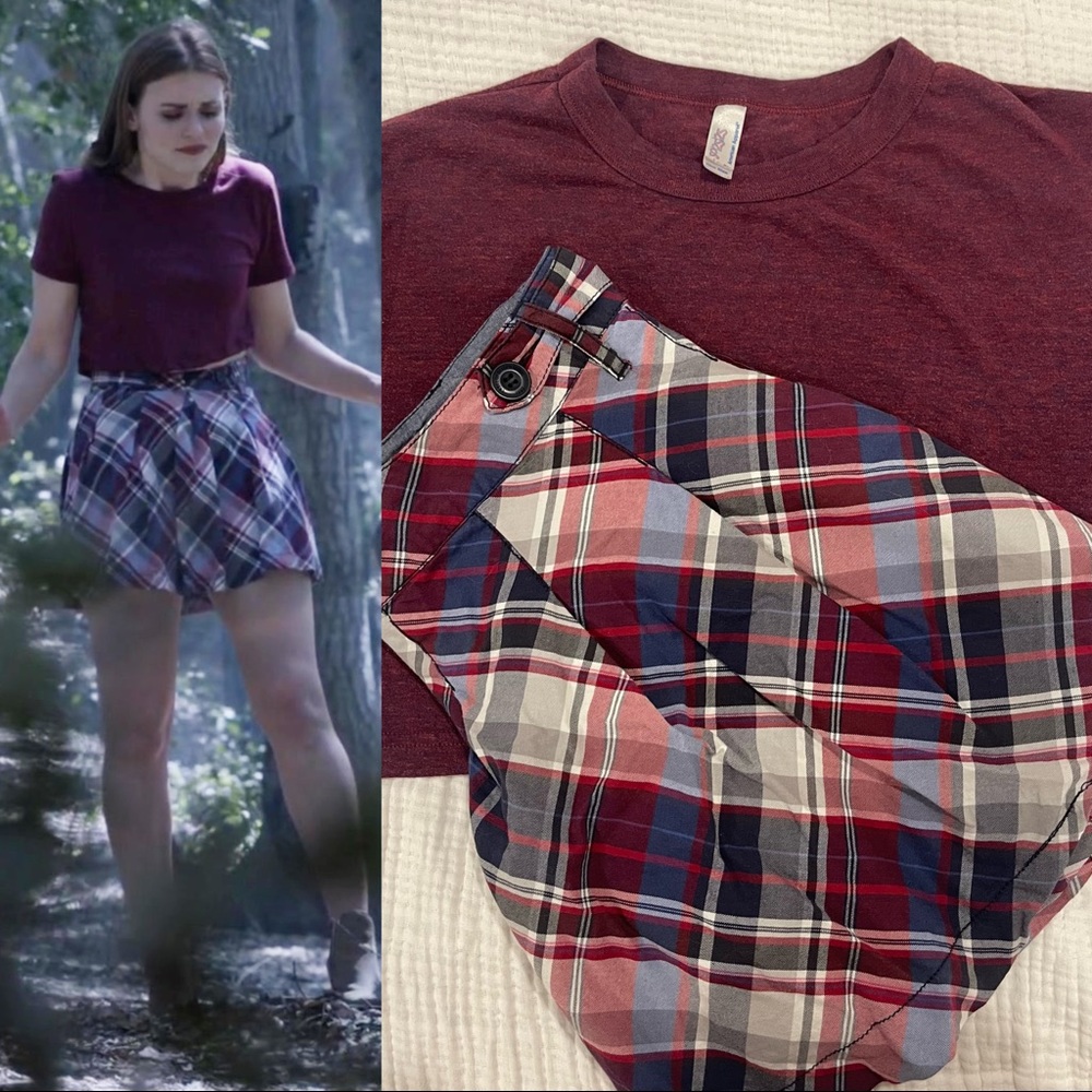 Lydia Martin 3x14 OUTFIT American Apparel T-Shirt / H&M plaid skirt TEEN WOLF